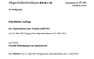 Vorwürfe der sexuellen Belästigung durch Bundeswehrsoldaten an einem Berliner Impfzentrum