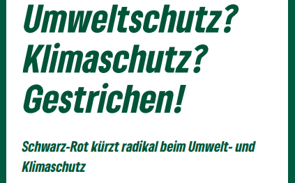 Klima- & Umweltschutz adé?